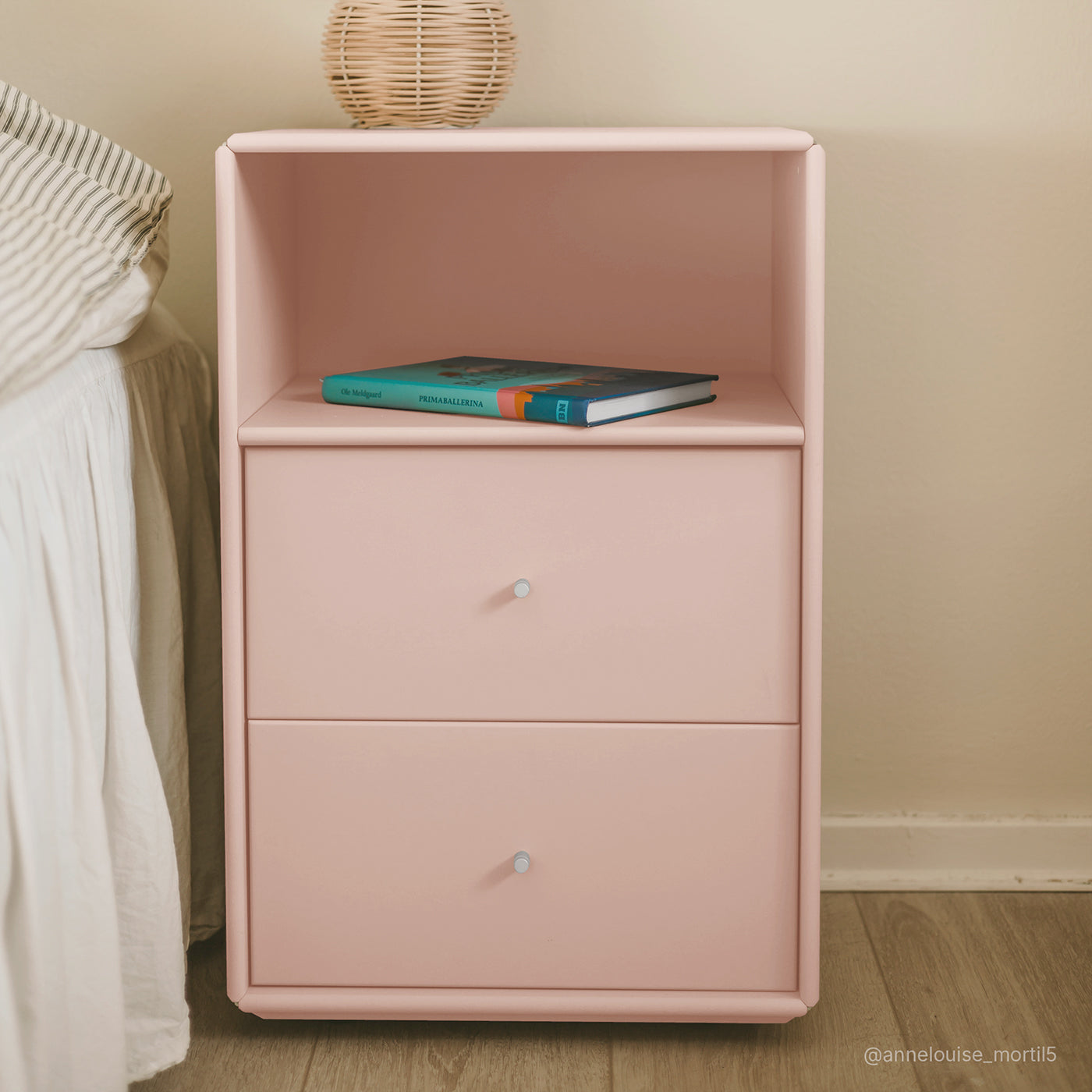 Joliet natbord - Blush | med 2 skuffer 40x60 cm