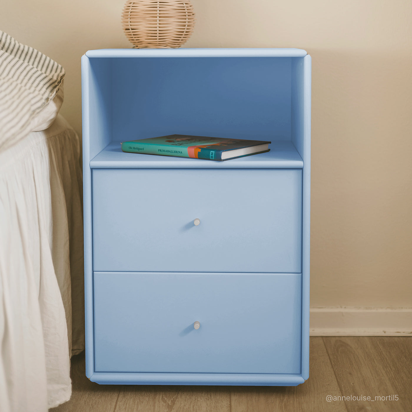 Joliet natbord - Himalayan Blue | med 2 skuffer 40x60 cm