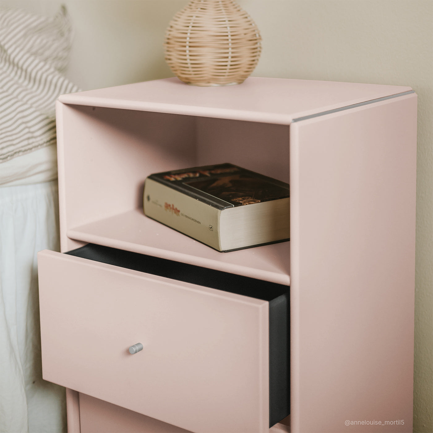 Joliet natbord - Blush | med 2 skuffer 40x60 cm