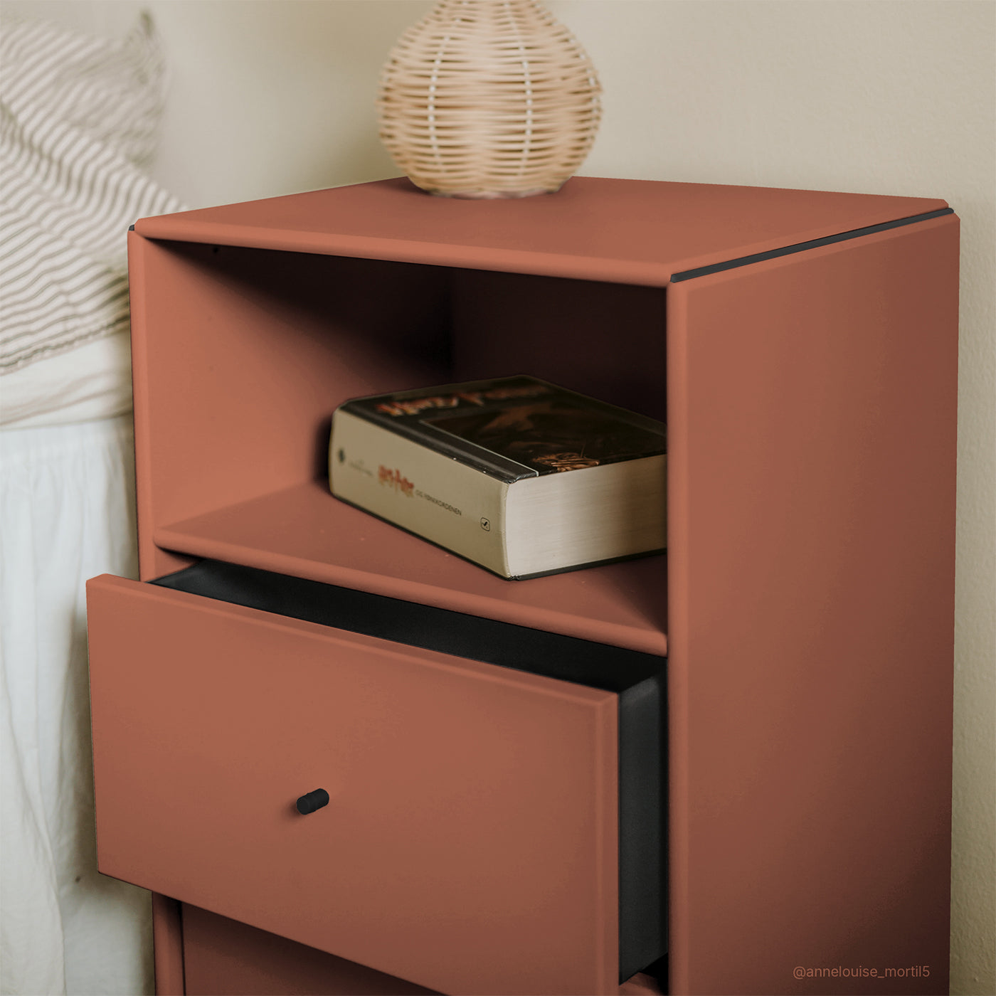 Joliet natbord - Rusty | med 2 skuffer 40x60 cm