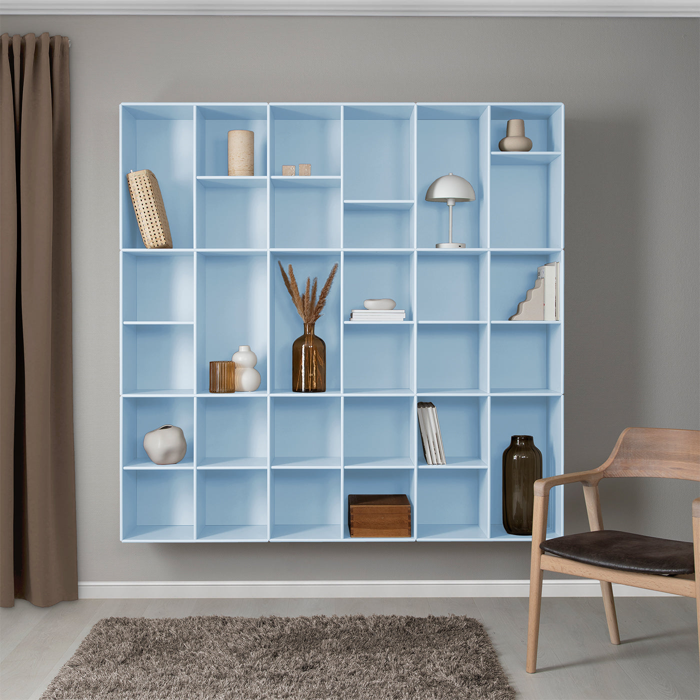 Memphis vægreol - Himalayan Blue | 174x174 cm