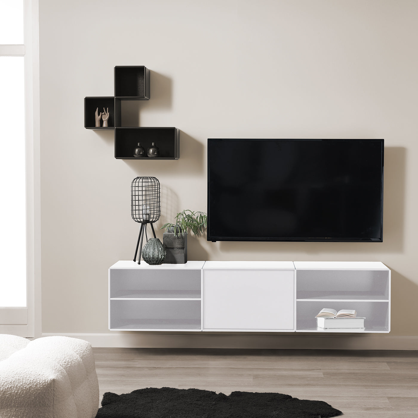 Miami skænk - Hvid | 174x40 cm