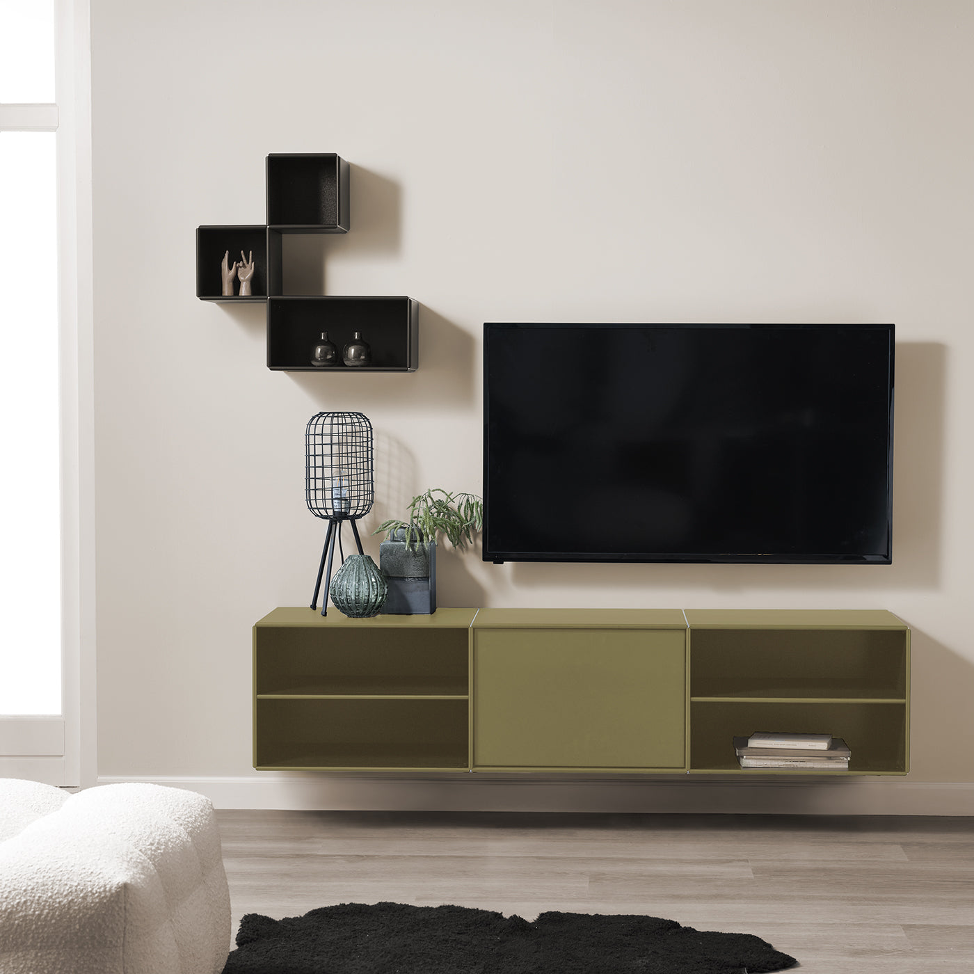 Miami skænk - Olive | 174x40 cm