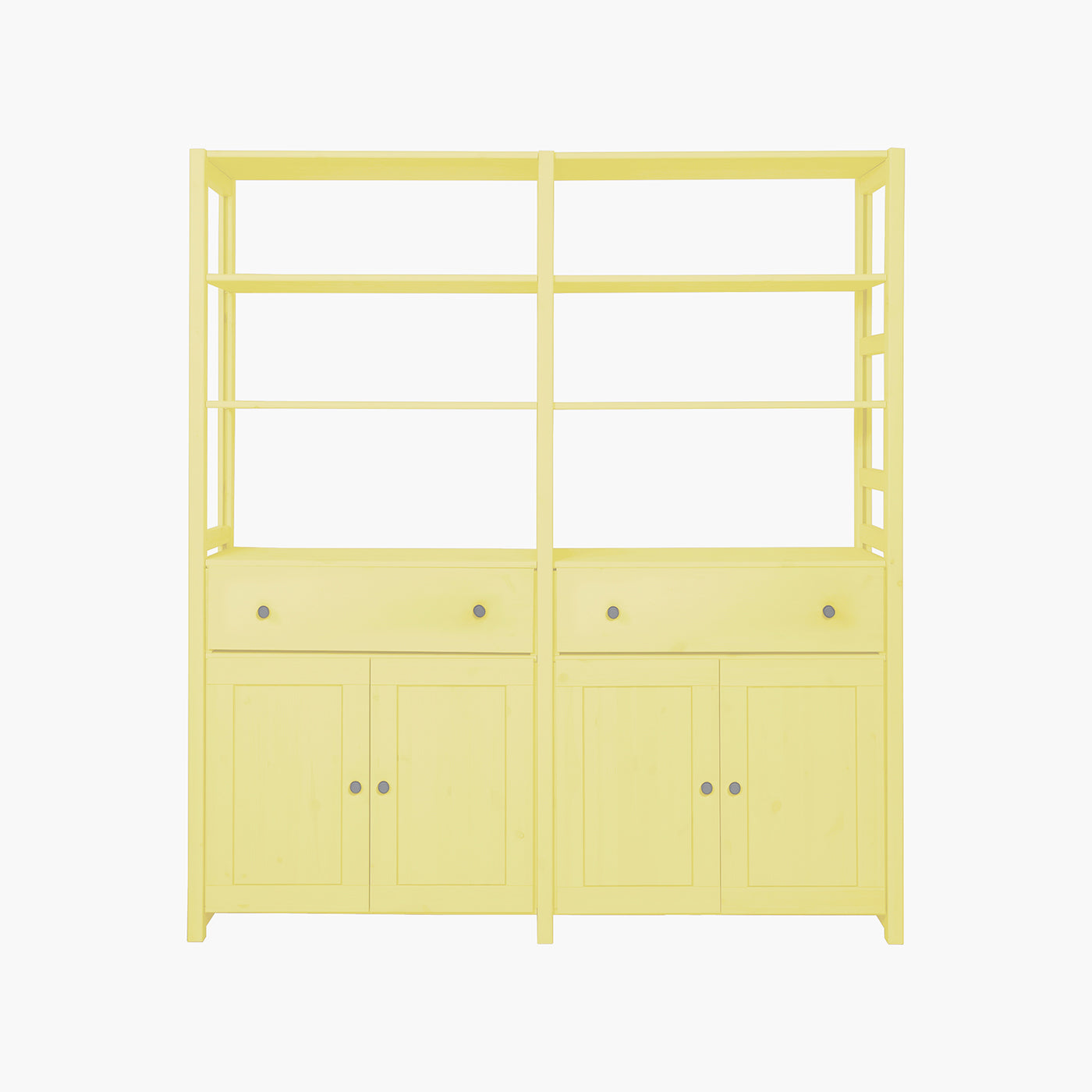 Øland reol (Large) - Lemon med 4 låger og 2 skuffer | 163x179 cm