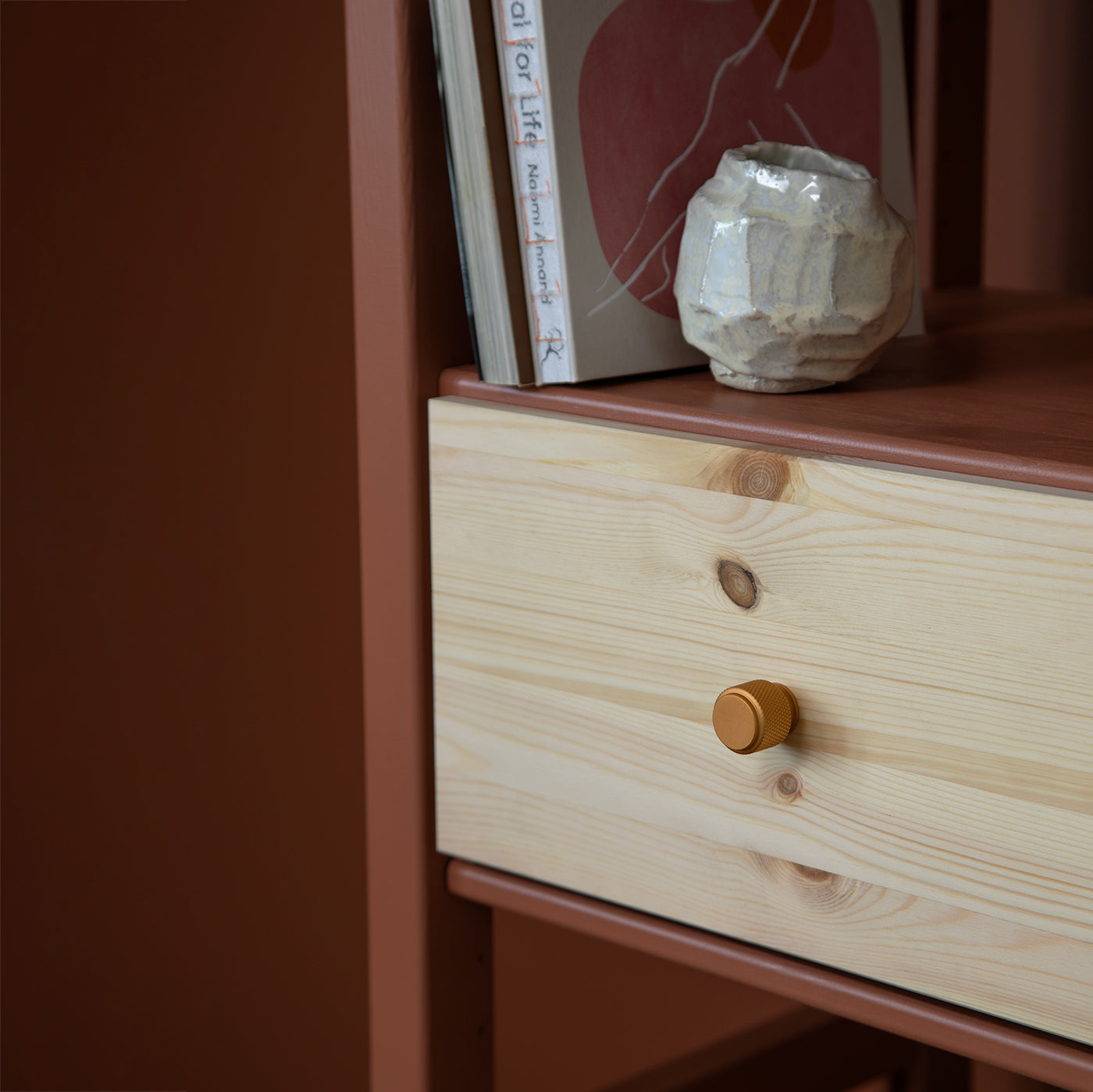 Ryå reol - Rusty | 125x179 cm