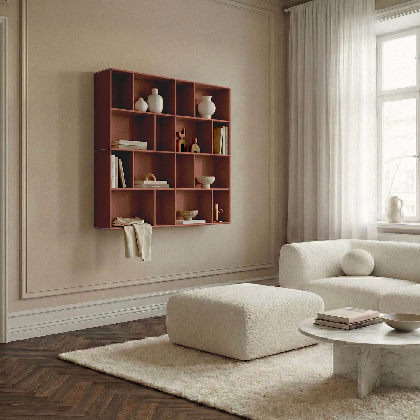 Bronx vægreol - Rusty | 117x117 cm