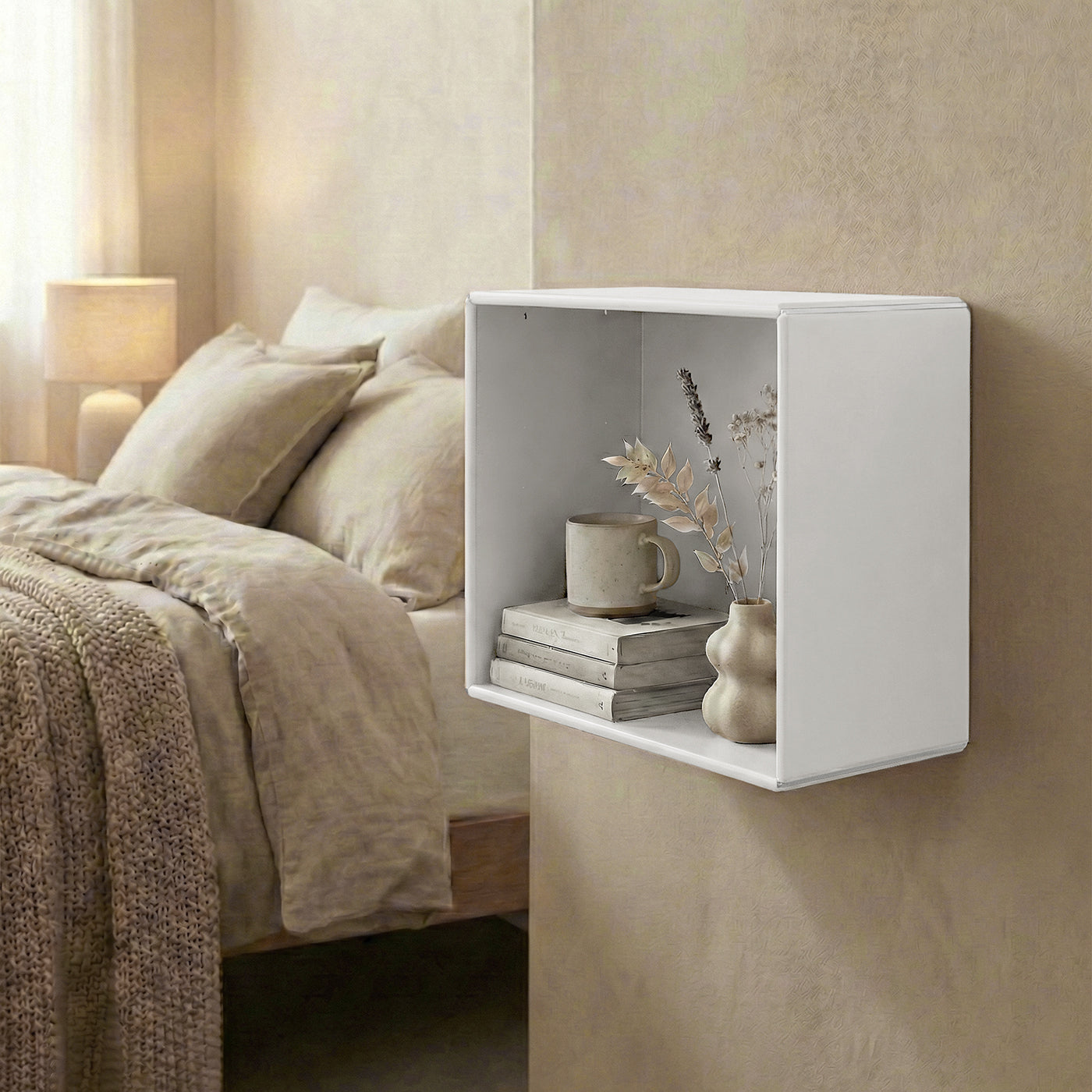 Charleston vægreol - Hvid| 40x40 cm