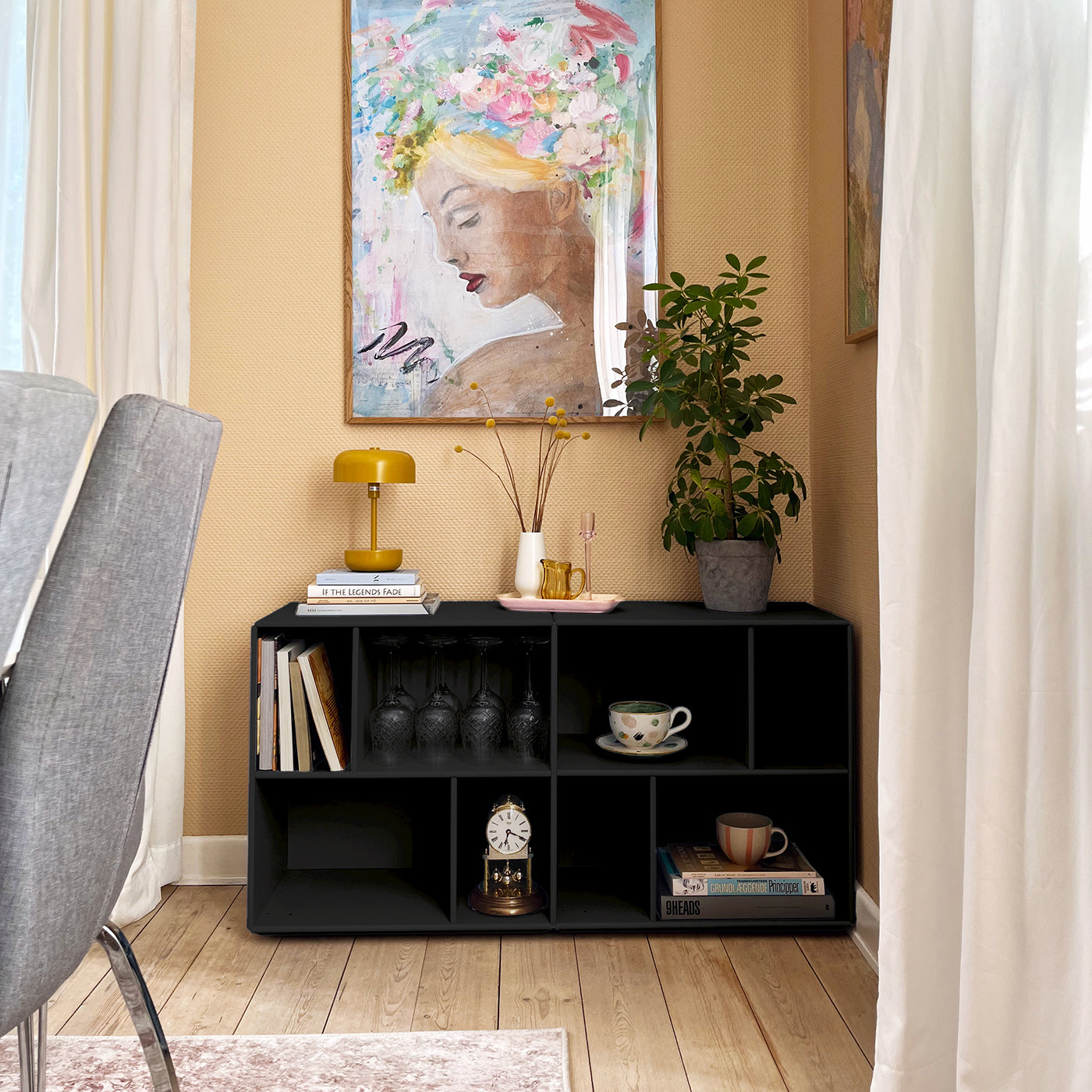 Palm Springs reol - Sort | 117x61 cm