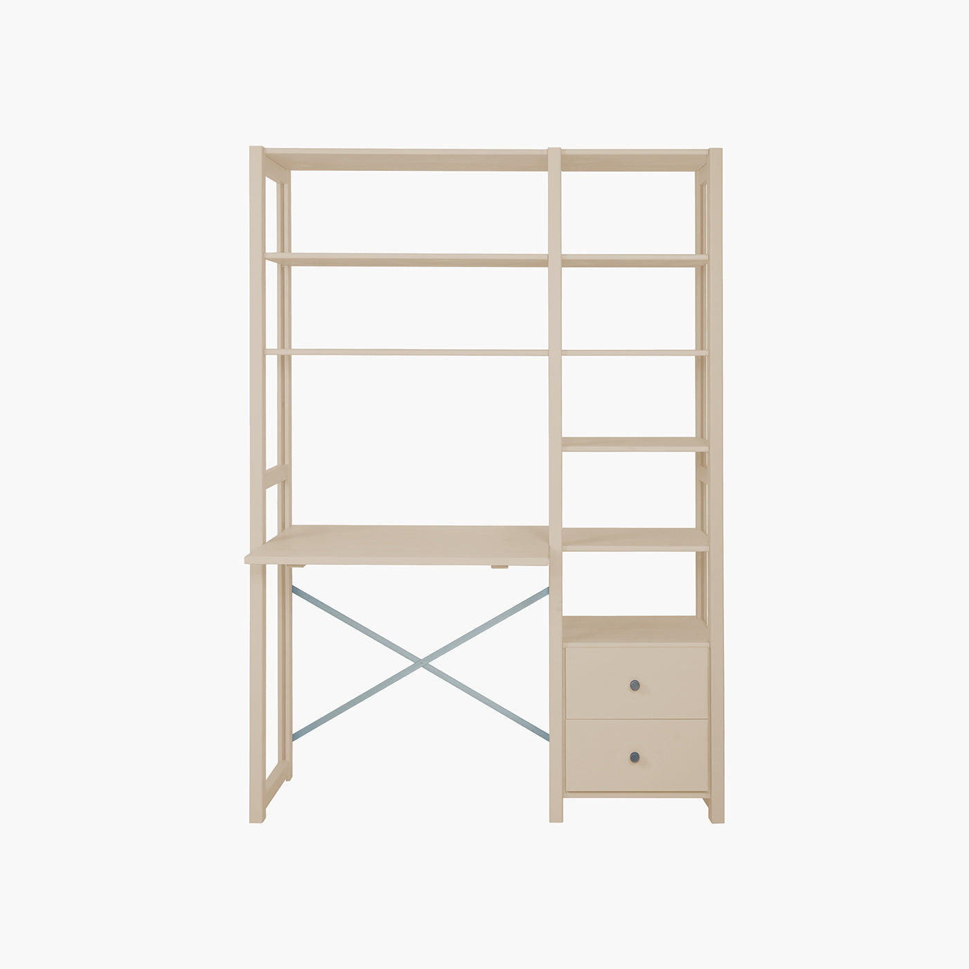 Astrup stigereol - Sand | med skrivebord, 2 skuffer