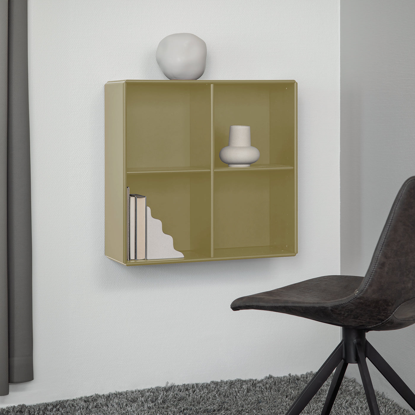Atlanta vægreol - Olive | 60x60 cm
