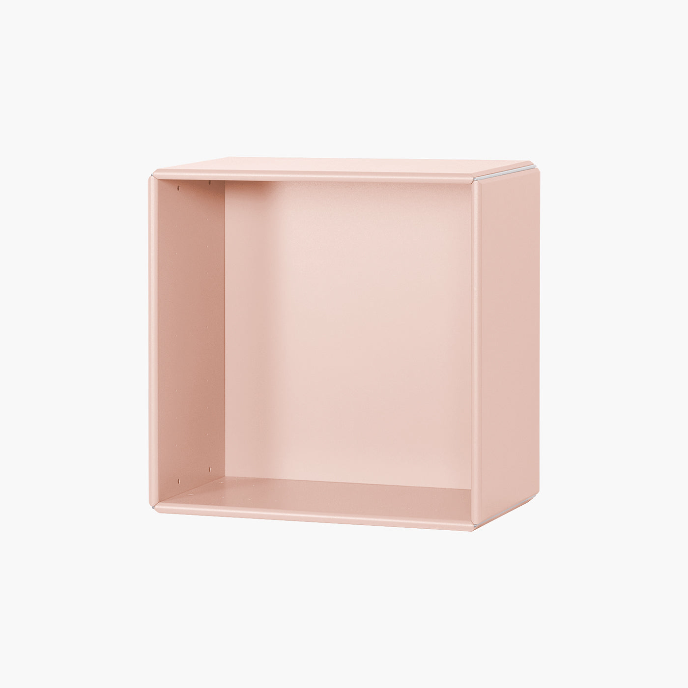 Charleston vægreol i blush farve, 40x40 cm, minimalistisk og moderne design på hvid væg