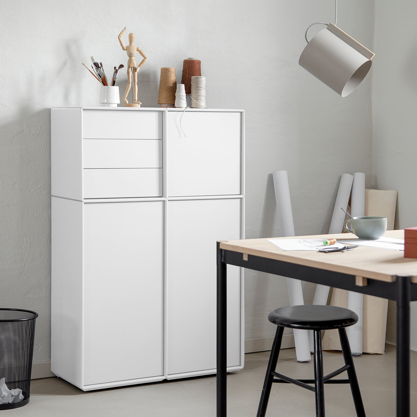 Chicago skab - Hvid | 79x119 cm