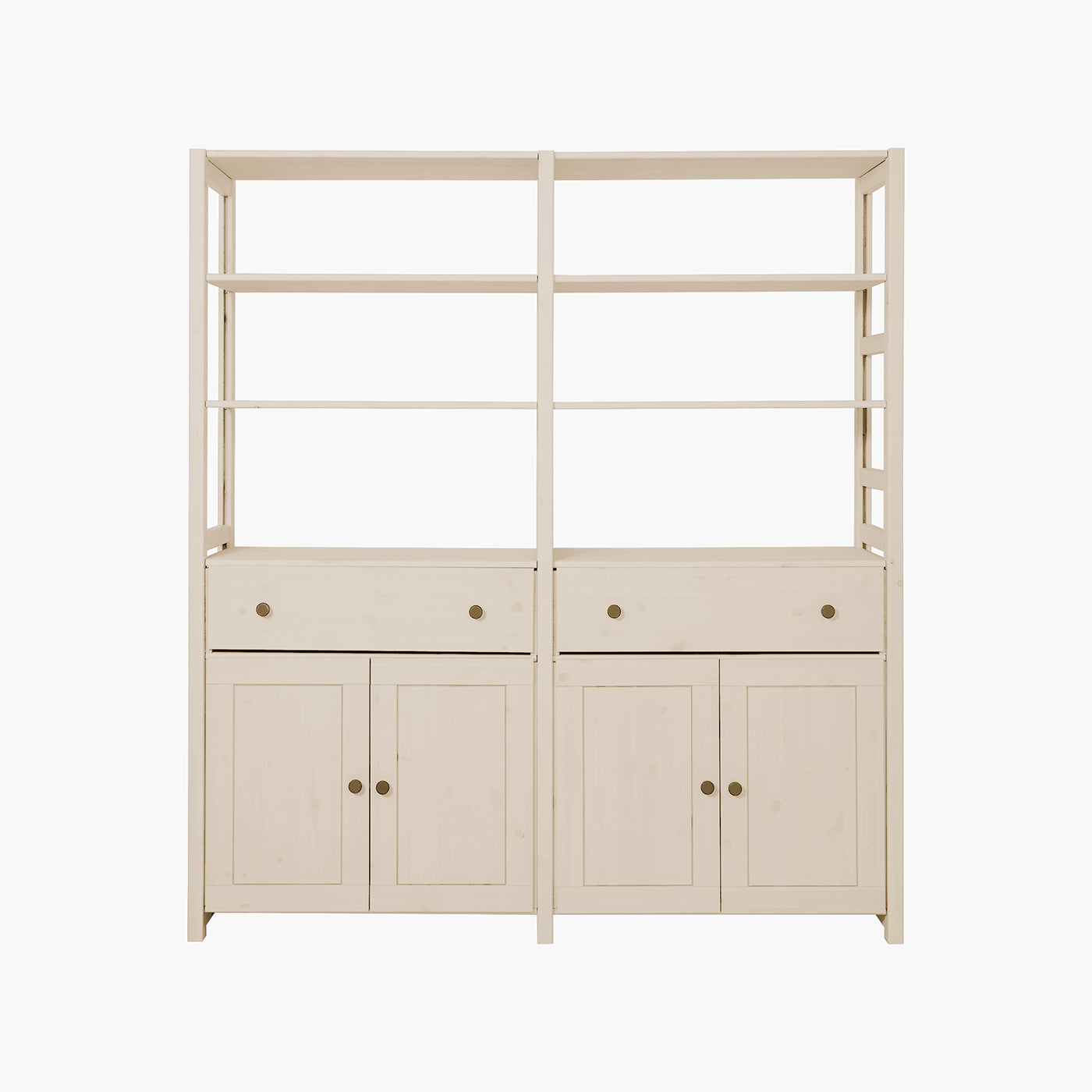 Øland reol (Large) - Sand med 4 låger og 2 skuffer | 163x179 cm