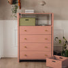 Vigsø kommode - Peach - med 4 skuffer | 83x117 cm