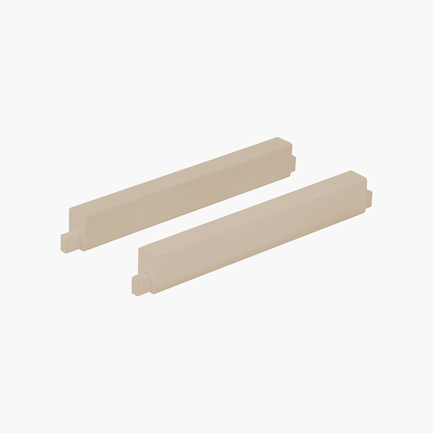 1 sæt Bogstøtter - Sand | Passer til ABC reoler med dybde 30 cm og 40 cm.