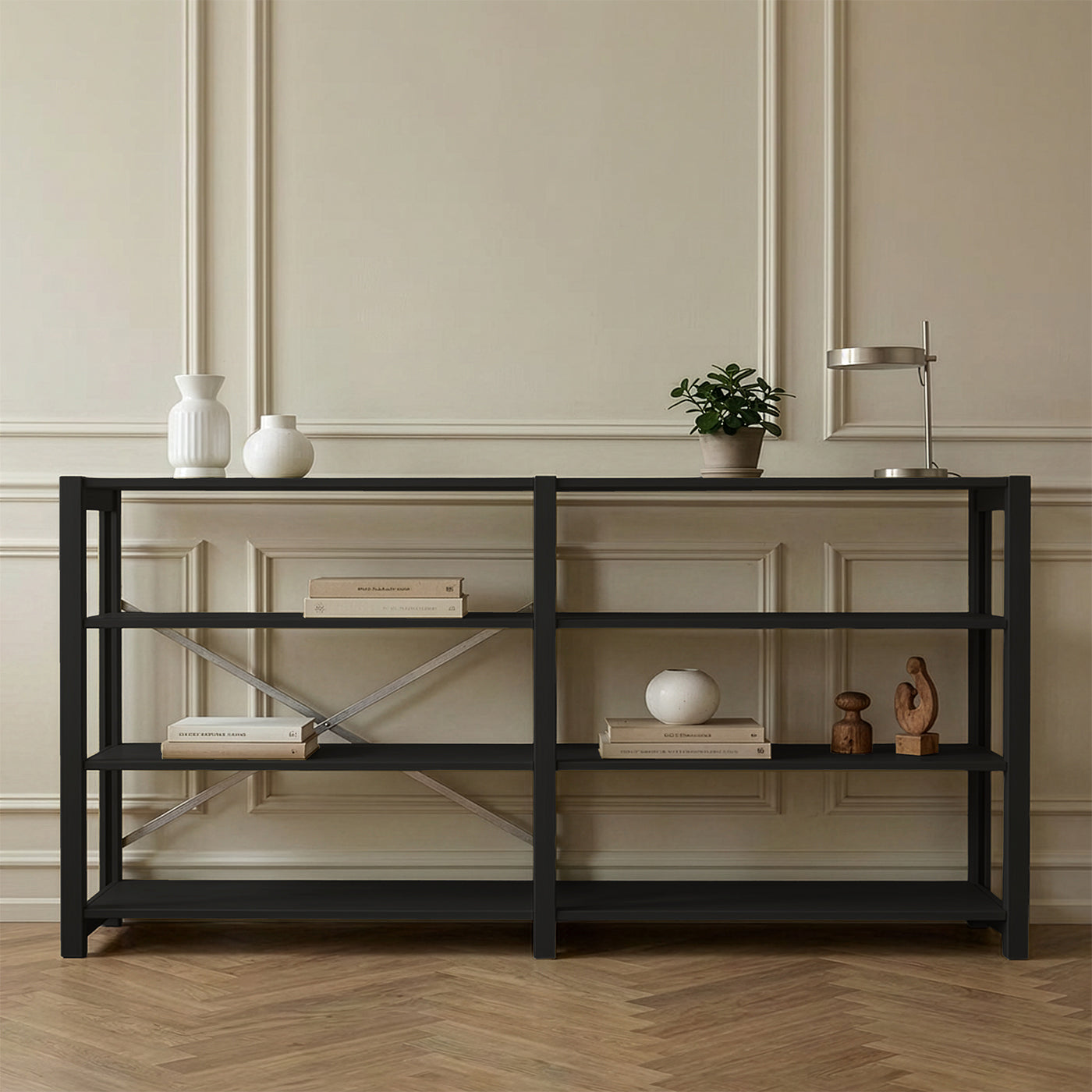 Lyngs reol - Sort -  | 163x80 cm