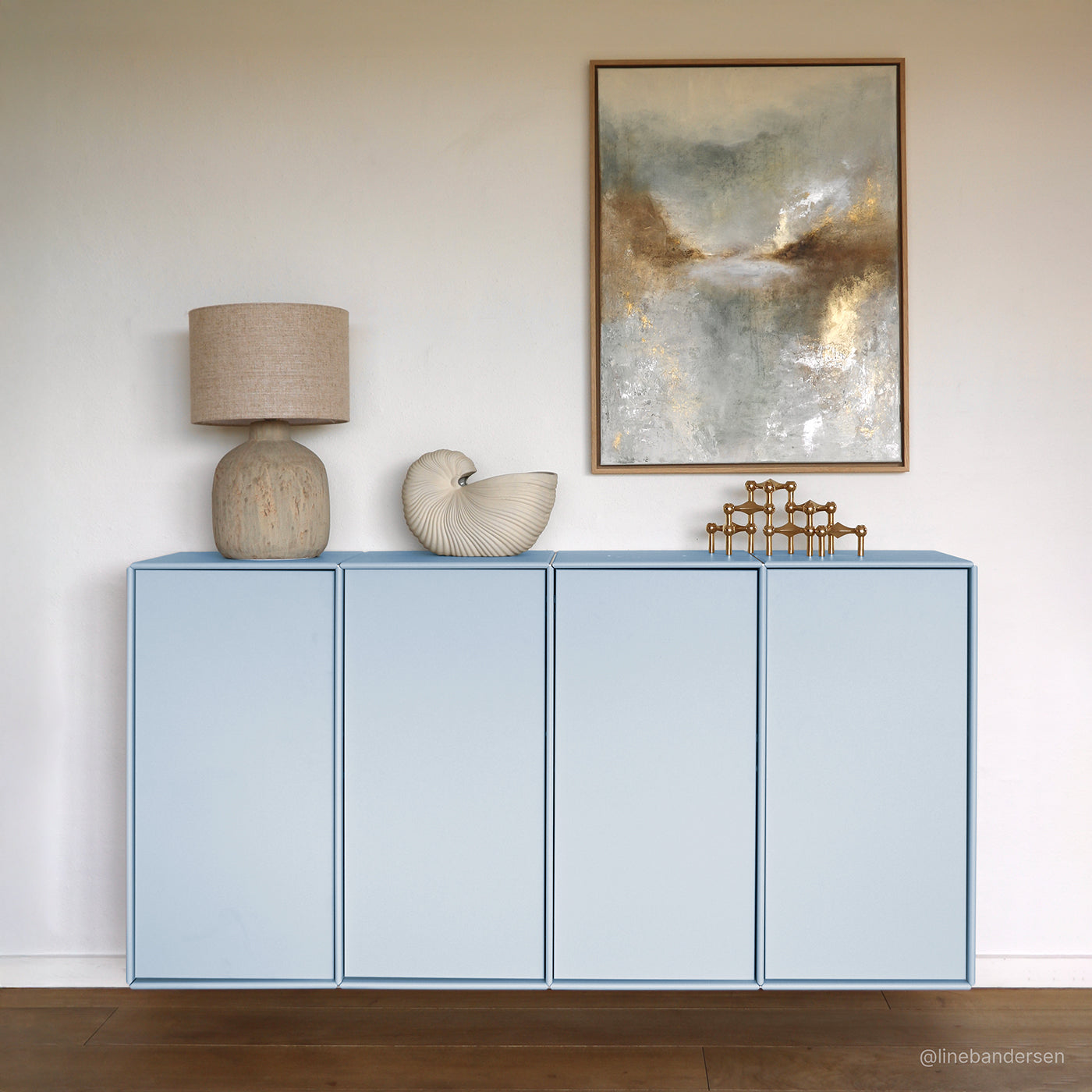 Seattle skænk - Himalayan Blue | væghængt 155x79 cm