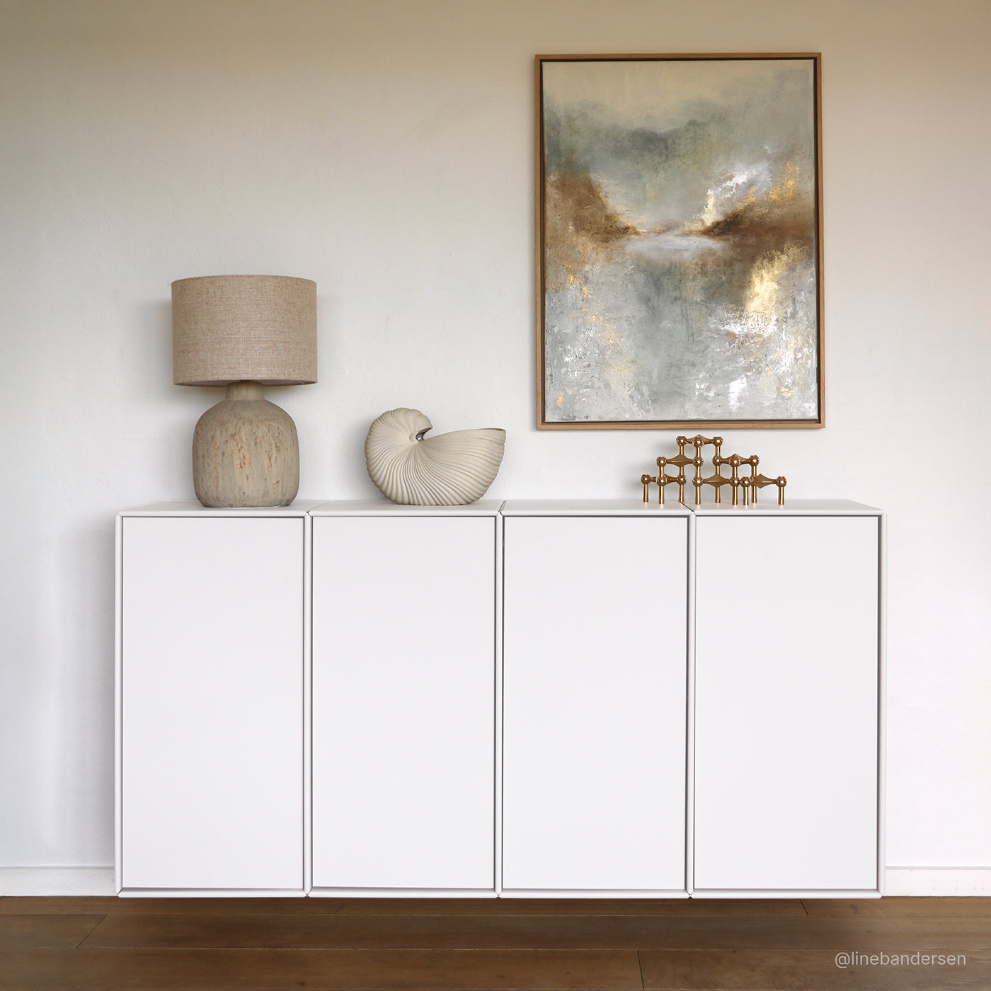 Seattle skænk - Hvid | væghængt 155x79 cm