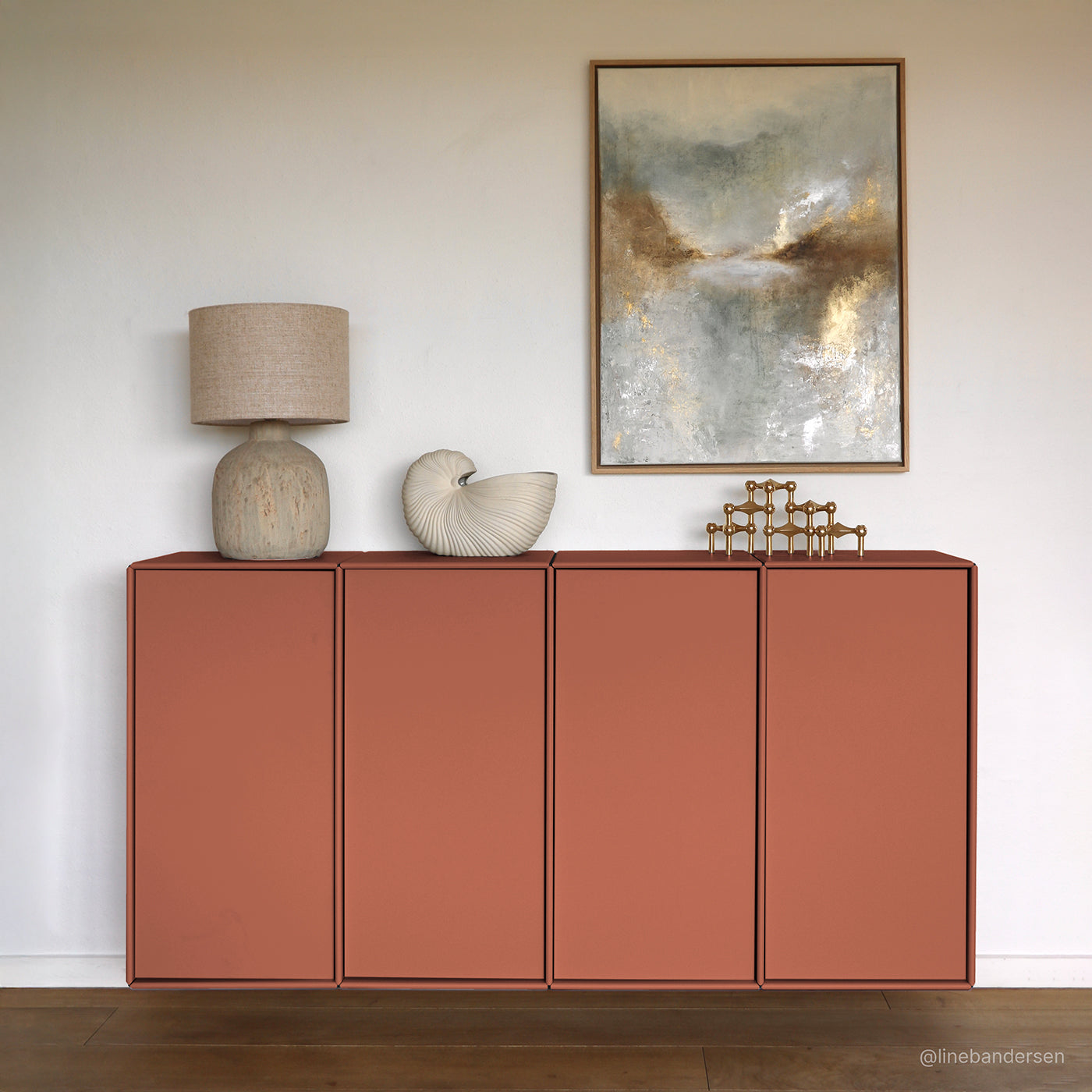 Seattle skænk - Rusty | væghængt 155x79 cm