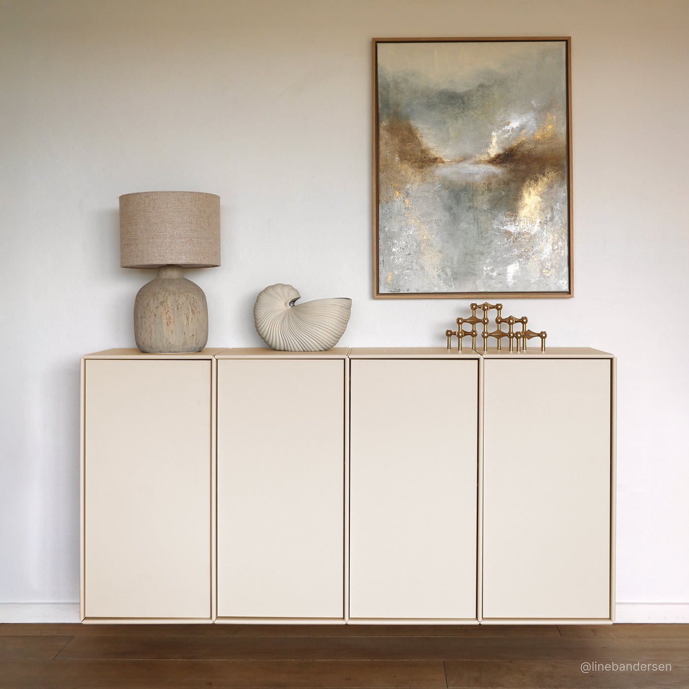 Seattle skænk - Sand | væghængt 155x79 cm