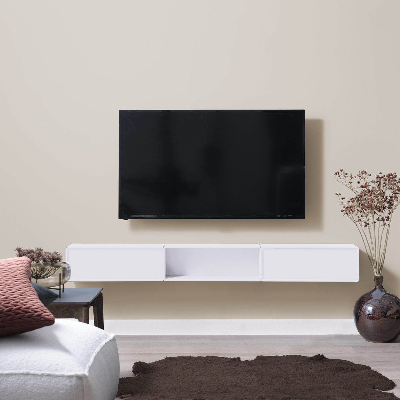 Tulsa TV Møbel - Hvid | 174x20 cm